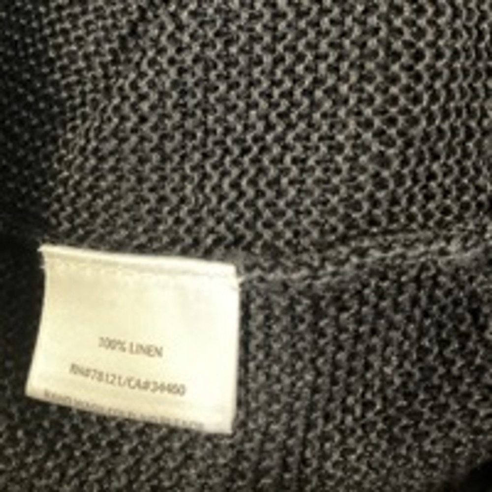 EILEEN FISHER Black 100% Linen Knit Vest Size Large - Picture 4 of 6